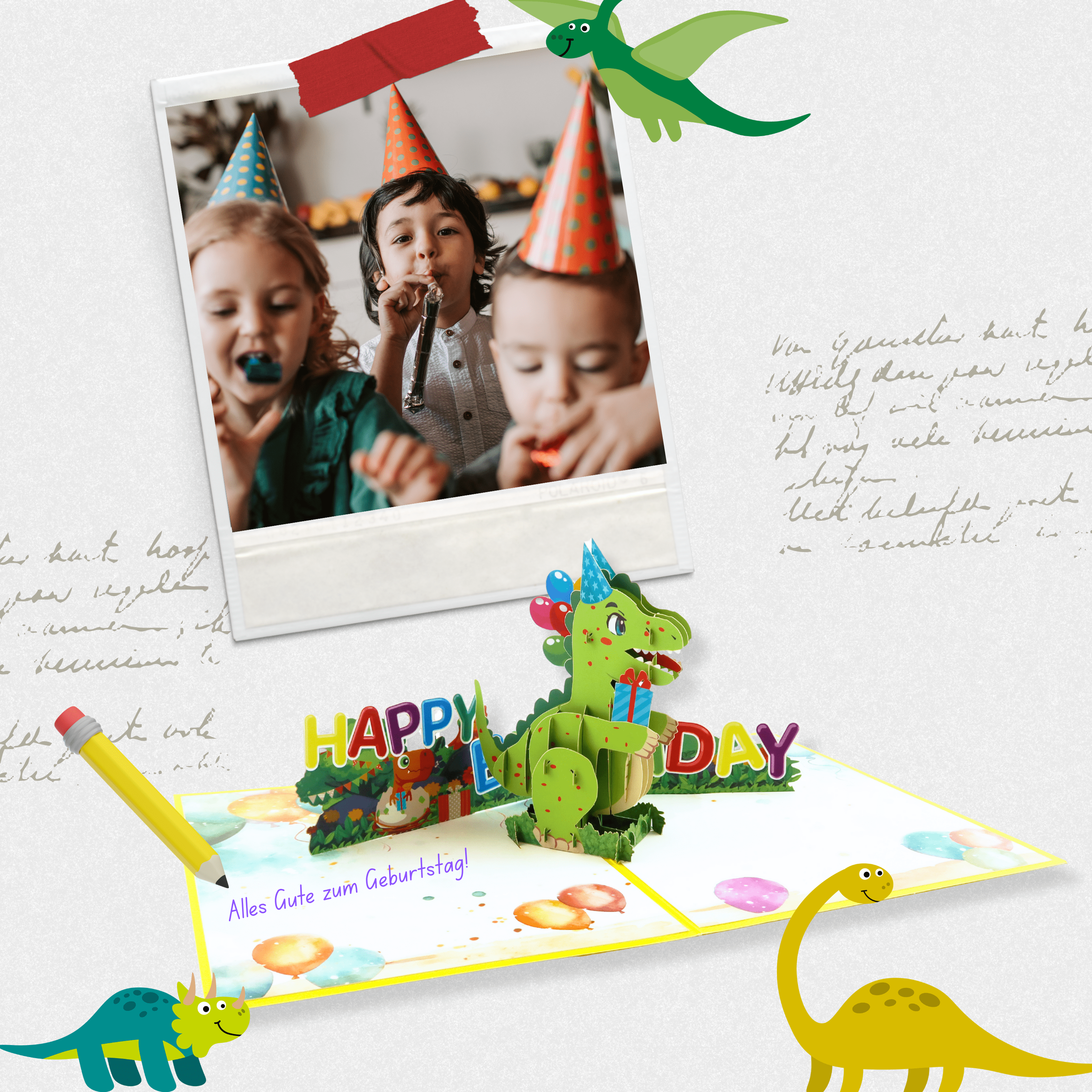 DORAFIORA 3D Pop-Up Karte - Geburtstag 🎂