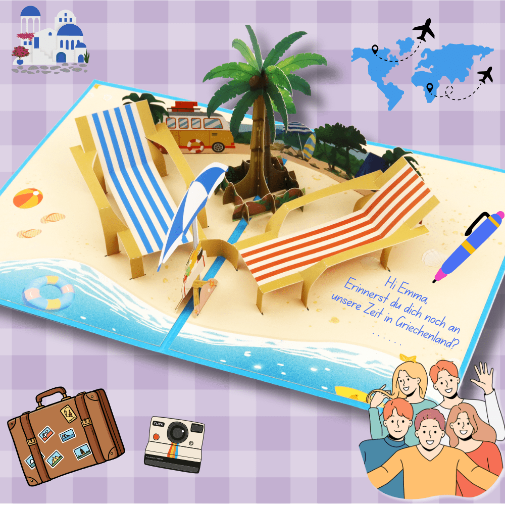 DORAFIORA 3D Pop-Up Karten - Reisemomente ✈️