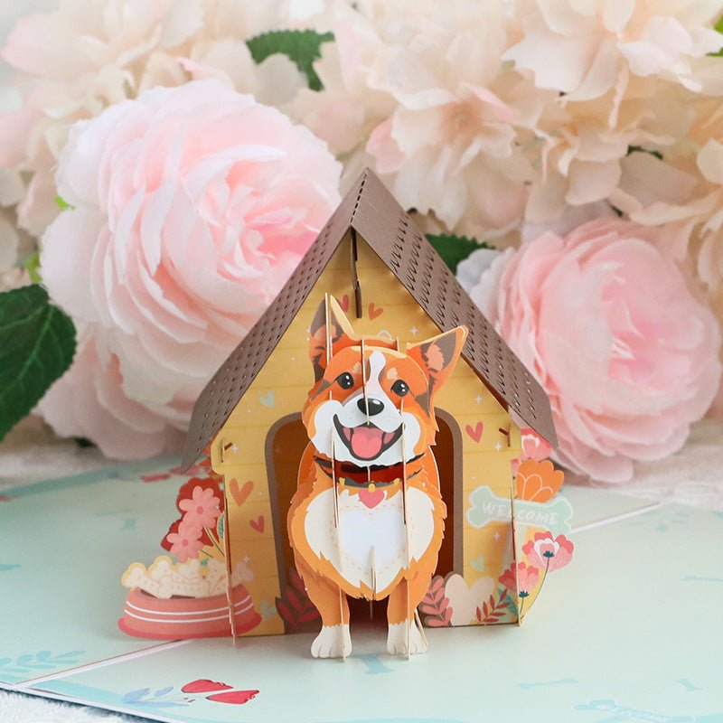 DORAFIORA 3D Pop-Up Karten - Tiermotive 🐶