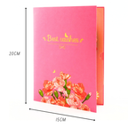 3D Pop-Up Karte Blumenstrauß Nelken