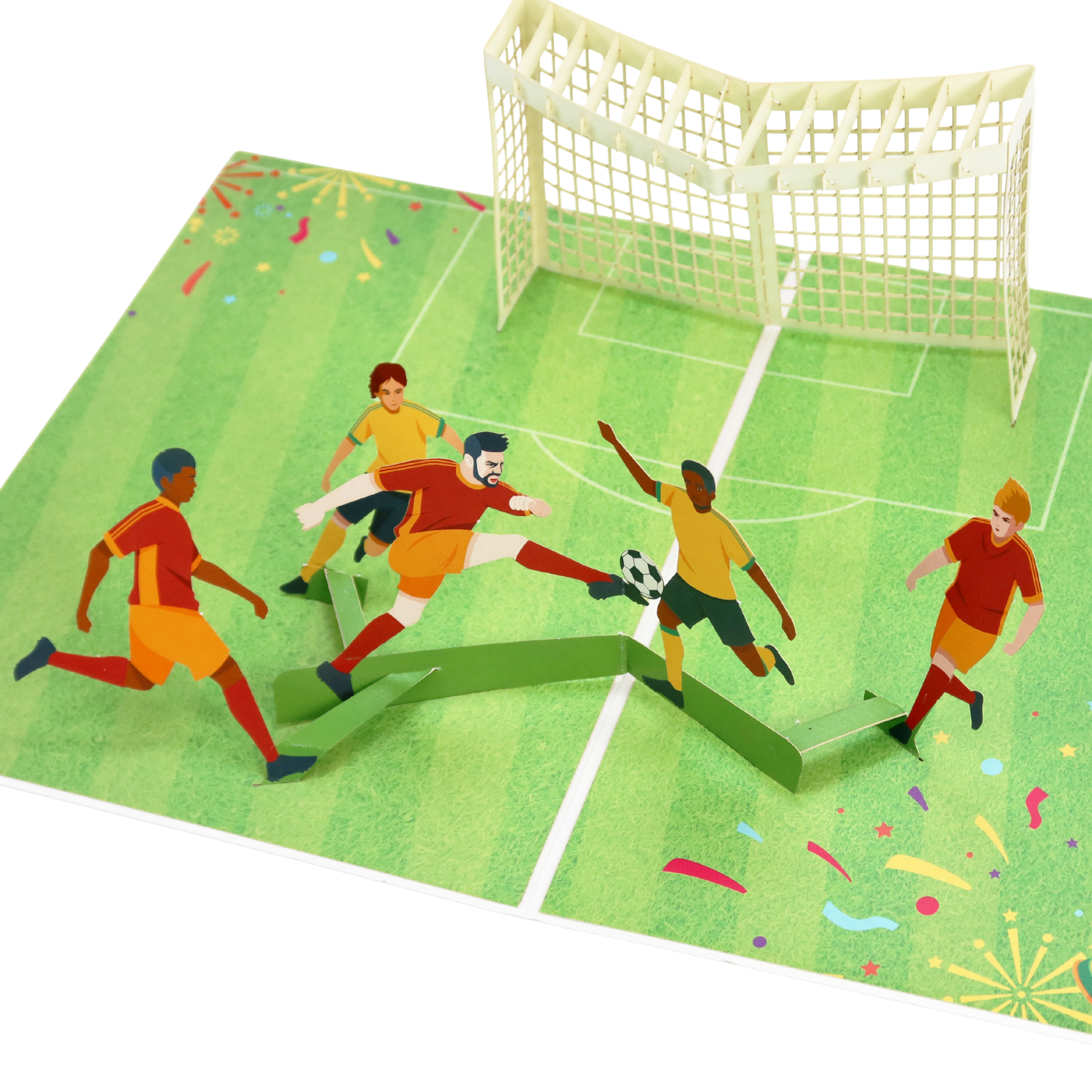 3D Pop-Up Karte Fußballspiel