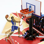 3D Pop-Up Karte Basketball Dunk