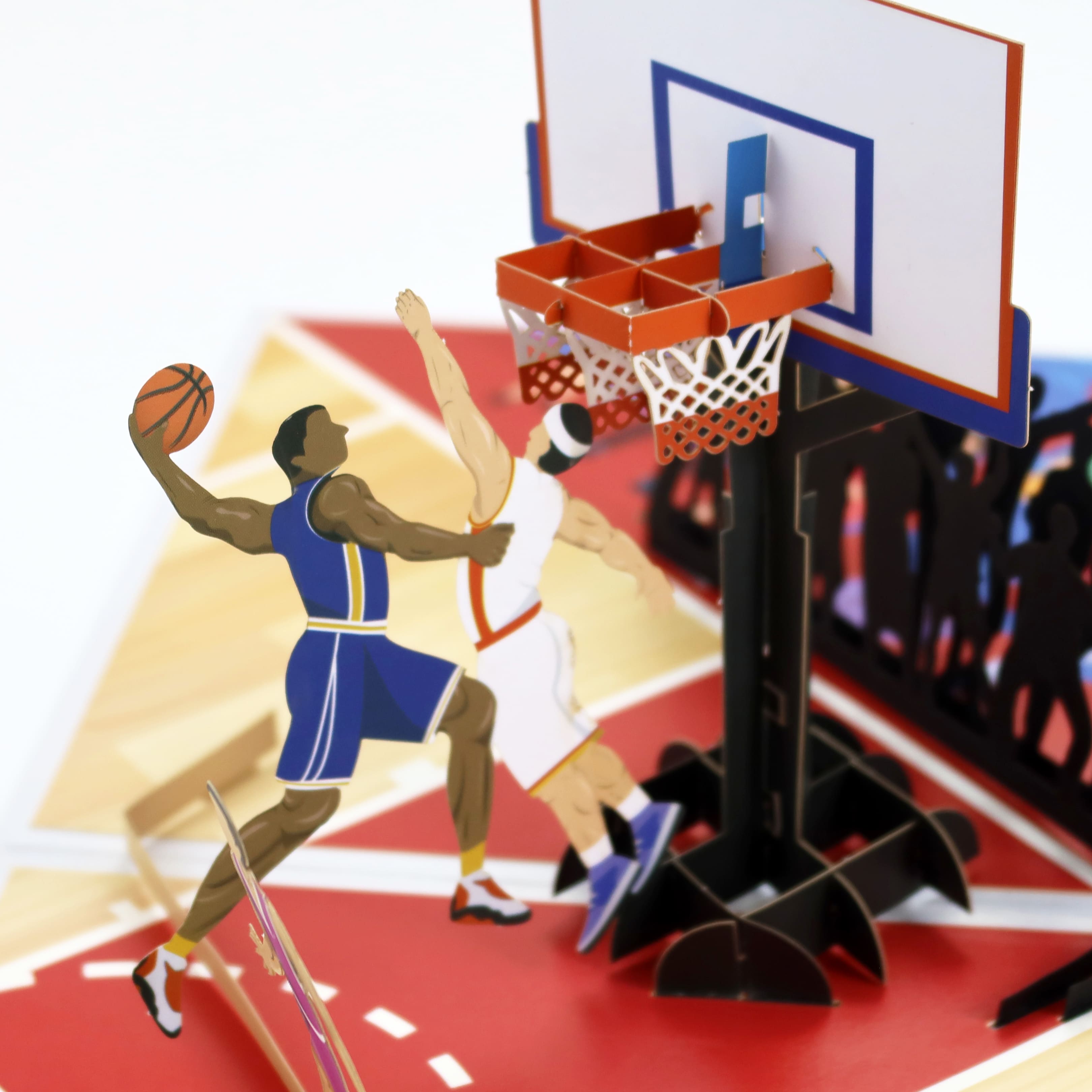 3D Pop-Up Karte Basketball Dunk