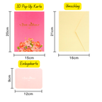 3D Pop-Up Karte Blumenstrauß Nelken