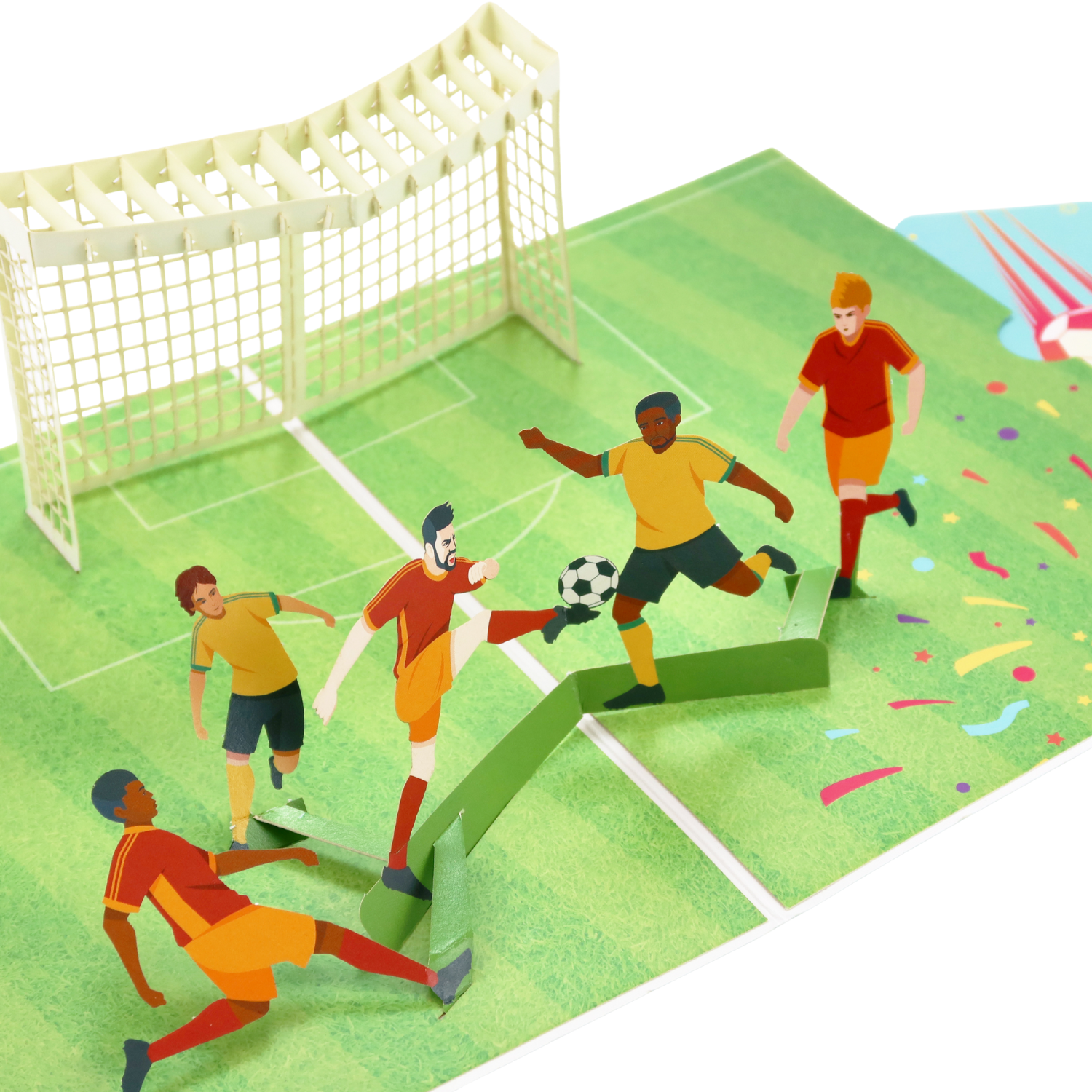3D Pop-Up Karte Fußballspiel