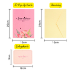 3D Pop-Up Karte Blumenstrauß Tulpen