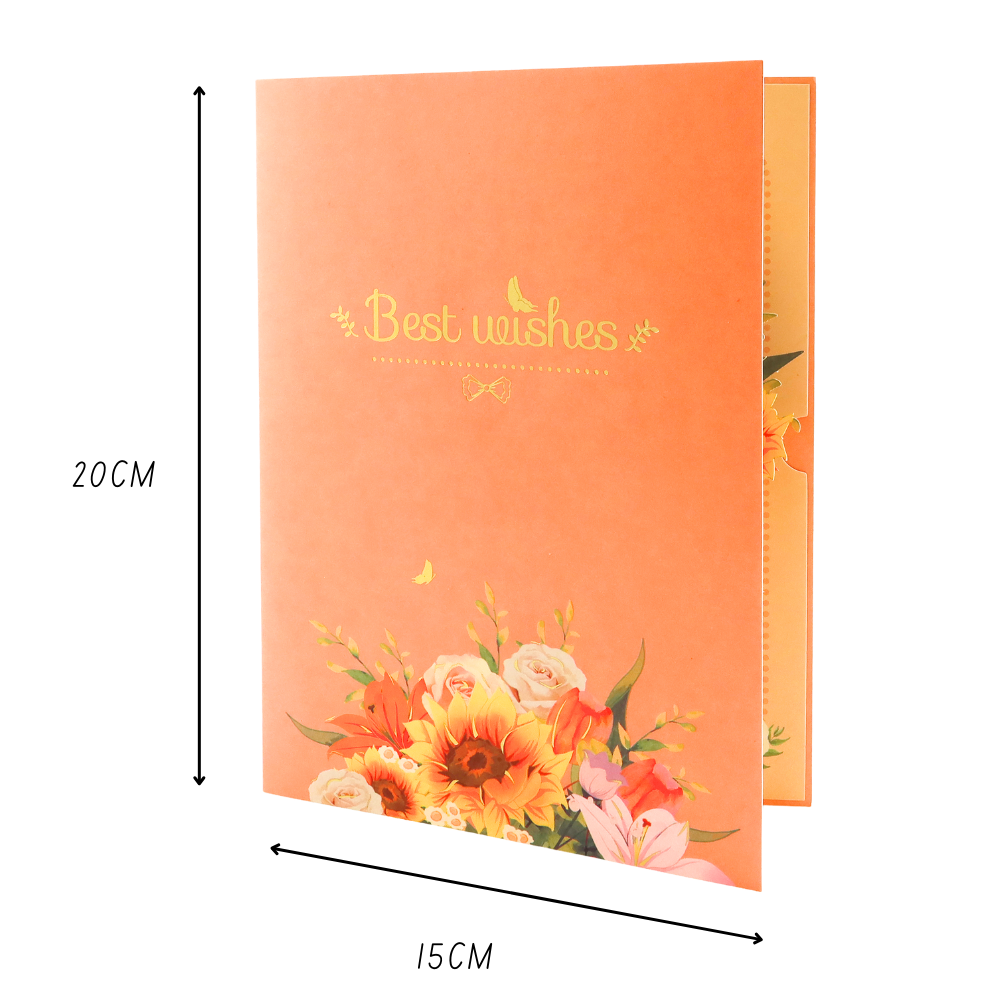 3D Pop-Up Karte Blumenstrauß Blumen