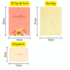 3D Pop-Up Karte Blumenstrauß Blumen