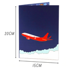 3D Pop-Up Karte Flugzeug
