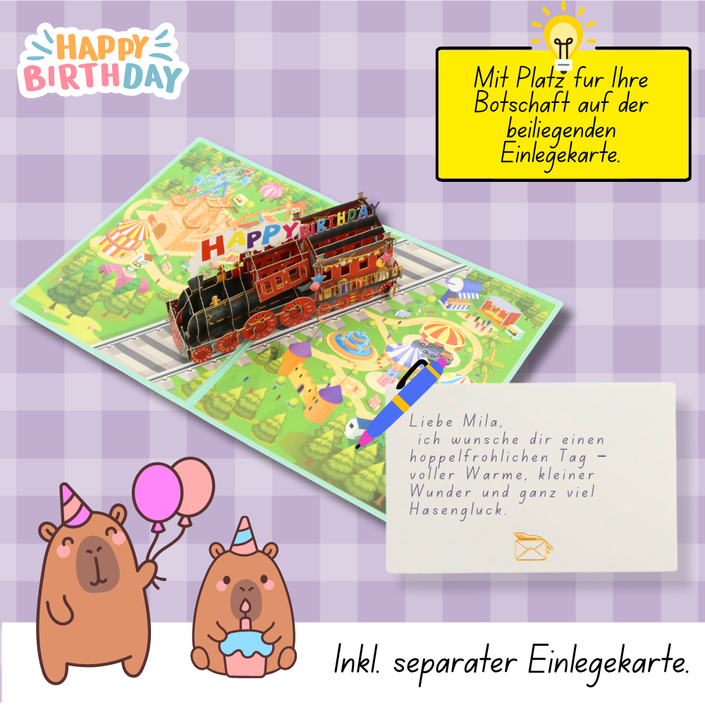 3D Happy-Birthday Zug