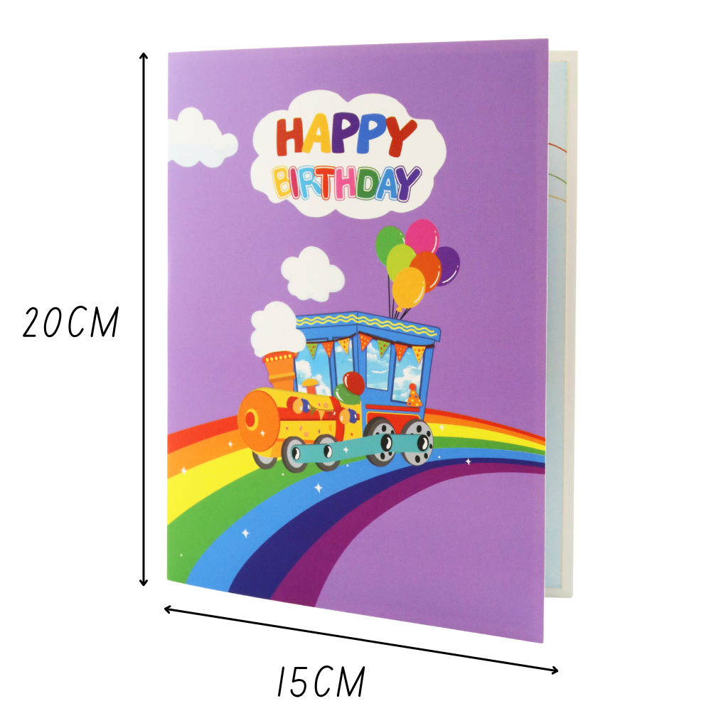 Pop-Up Karte Geburtstagszug