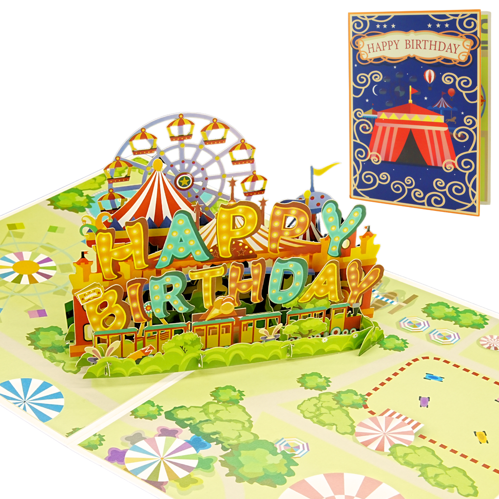 3D Pop-Up Karte Jahrmarkt