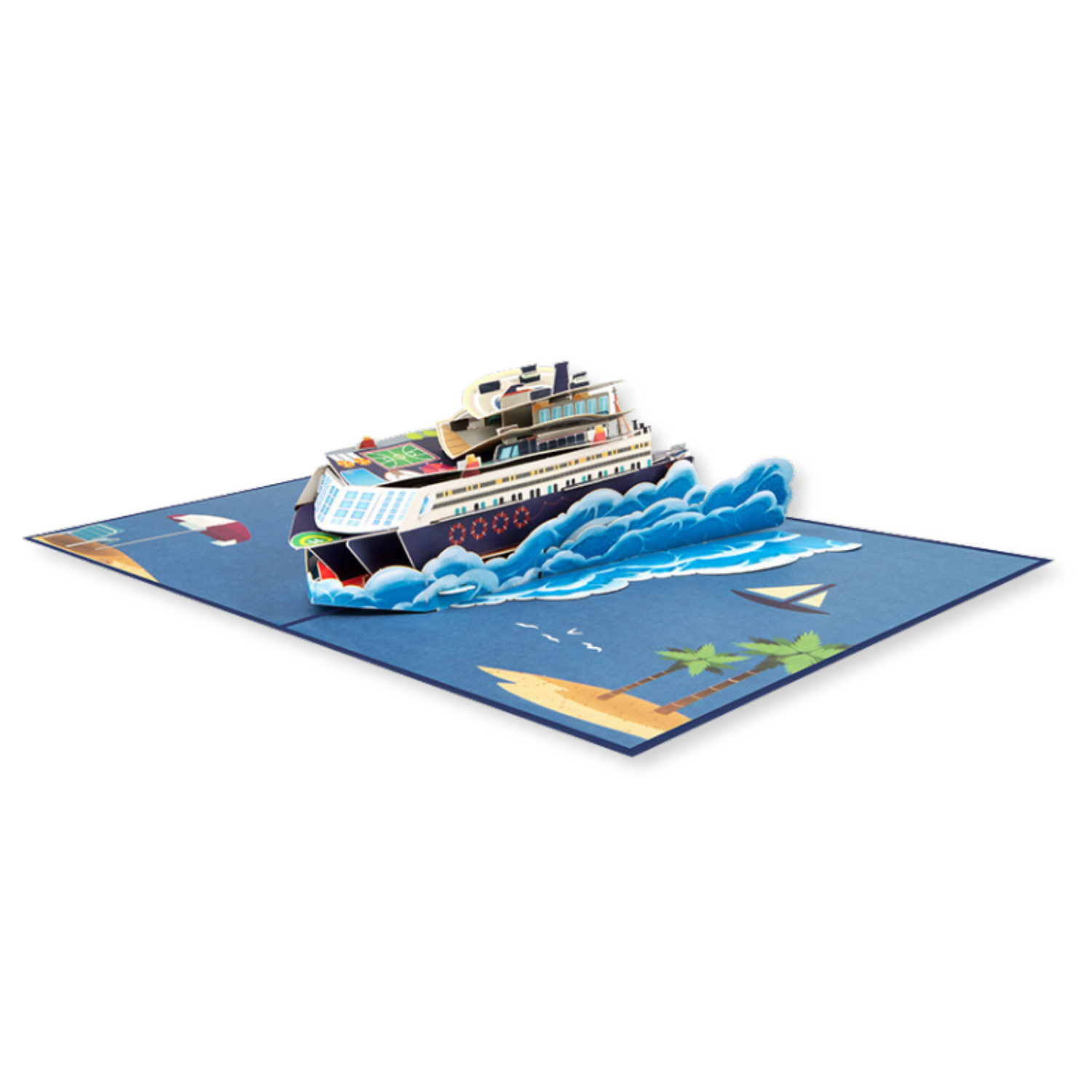 3D Pop-Up Karte Kreuzfahrtschiff