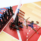 3D Pop-Up Karte Basketball Dunk
