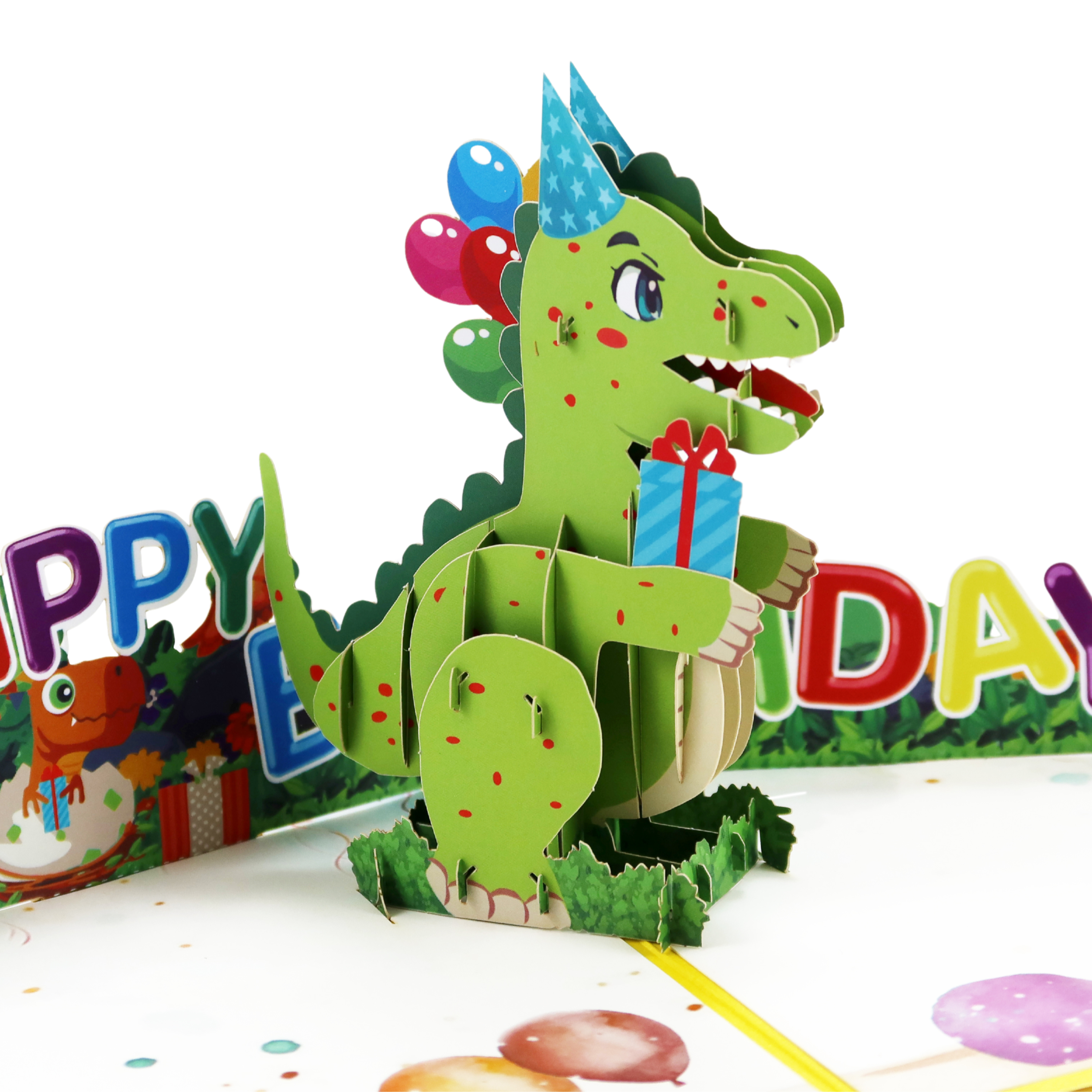 3D Pop-Up Geburtstagskarte Dinosaurier