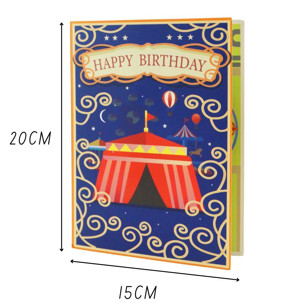 3D Pop-Up Karte Jahrmarkt