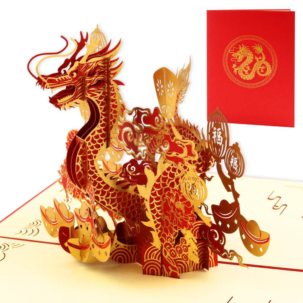 3D Pop-Up Karte Drache