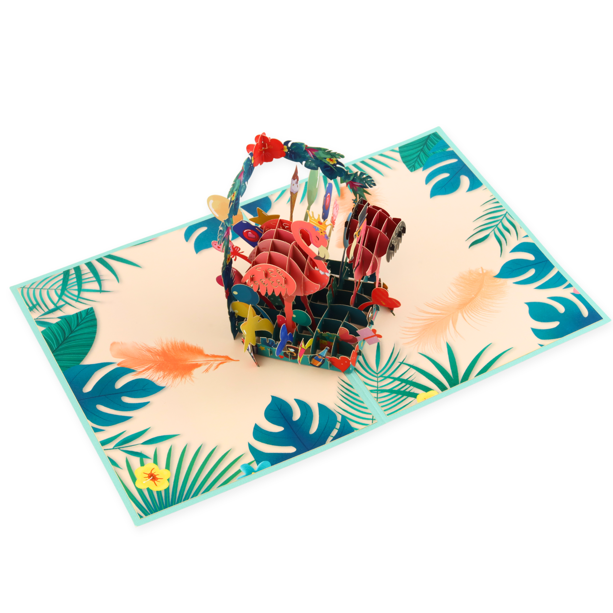 3D Pop-Up Karte Flamingo