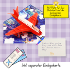 3D Pop-Up Karte Flugzeug