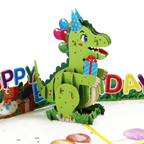 3D Pop - Up Geburtstagskarte Dinosaurier - DORAFIORA