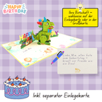 3D Pop - Up Geburtstagskarte Dinosaurier - DORAFIORA
