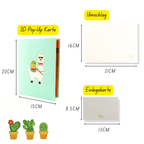 3D Pop - Up Karte Alpaka Party - DORAFIORA