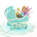 3D Pop - Up Karte Baby (Baby Blue) - DORAFIORA