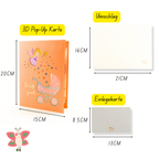 3D Pop - Up Karte Baby (Baby Pink) - DORAFIORA