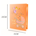 3D Pop - Up Karte Baby (Baby Pink) - DORAFIORA