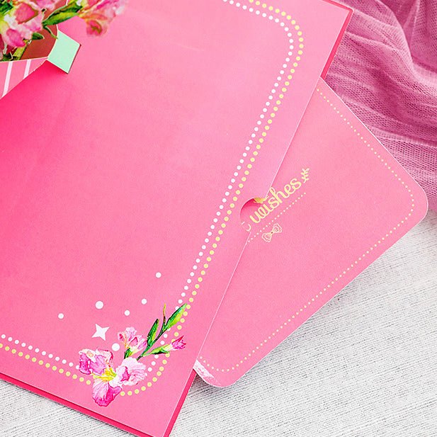 3D Pop - Up Karte Blumenstrauß Gladiolen - DORAFIORA