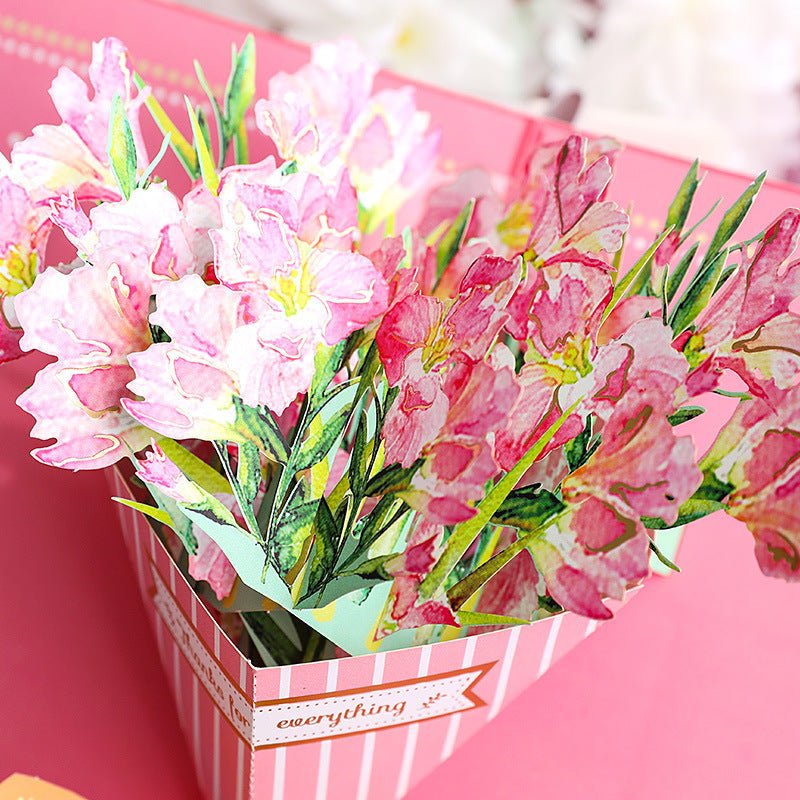 3D Pop - Up Karte Blumenstrauß Gladiolen - DORAFIORA