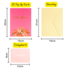 3D Pop - Up Karte Blumenstrauß Nelken - DORAFIORA