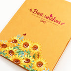 3D Pop - Up Karte Blumenstrauß Sonnenblumen - DORAFIORA