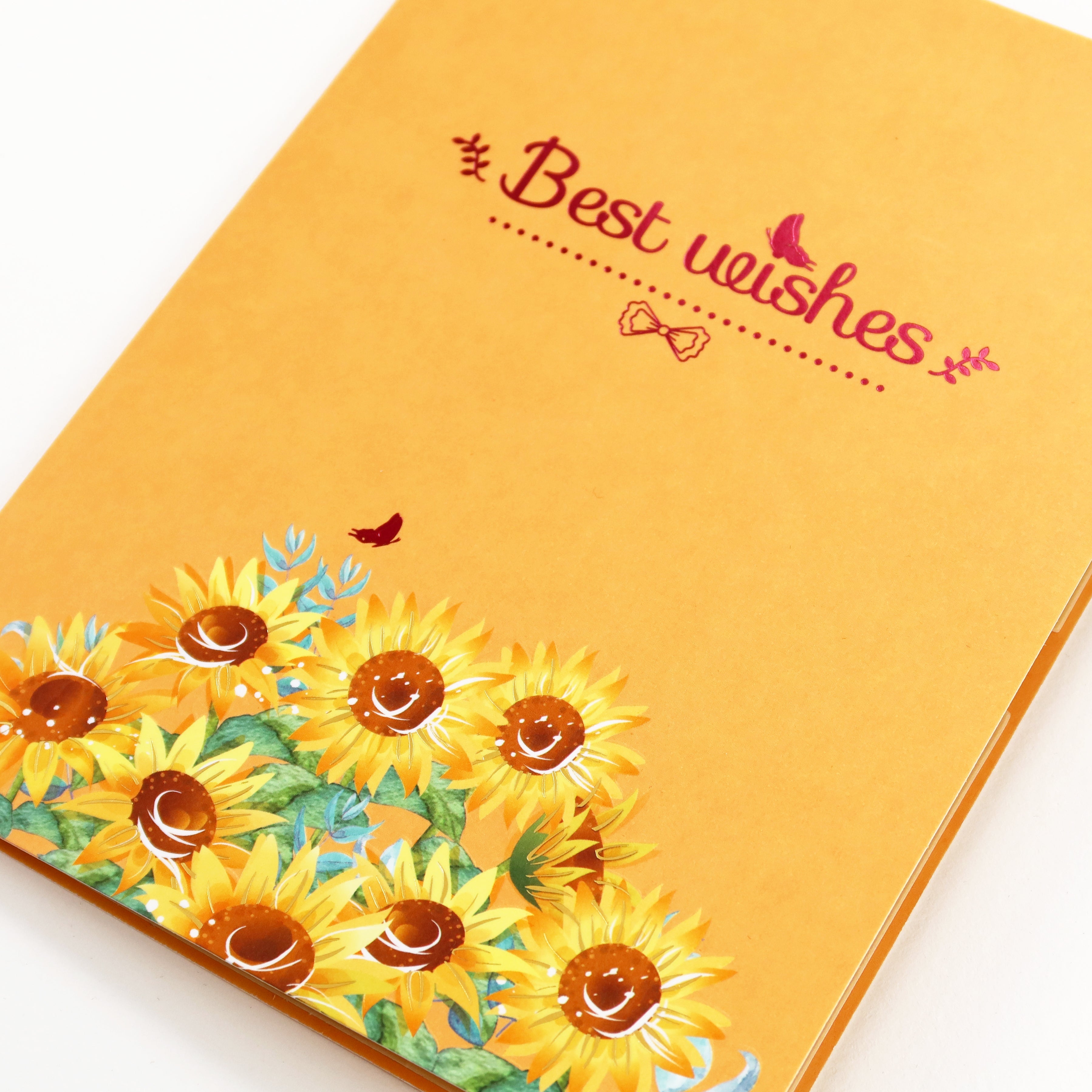 3D Pop - Up Karte Blumenstrauß Sonnenblumen - DORAFIORA