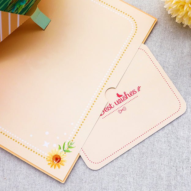 3D Pop - Up Karte Blumenstrauß Sonnenblumen - DORAFIORA