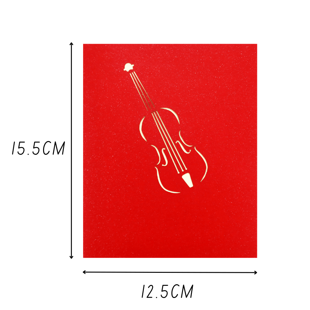 3D Pop - Up Karte Cello/Geige/Violine - DORAFIORA