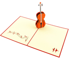 3D Pop - Up Karte Cello/Geige/Violine - DORAFIORA