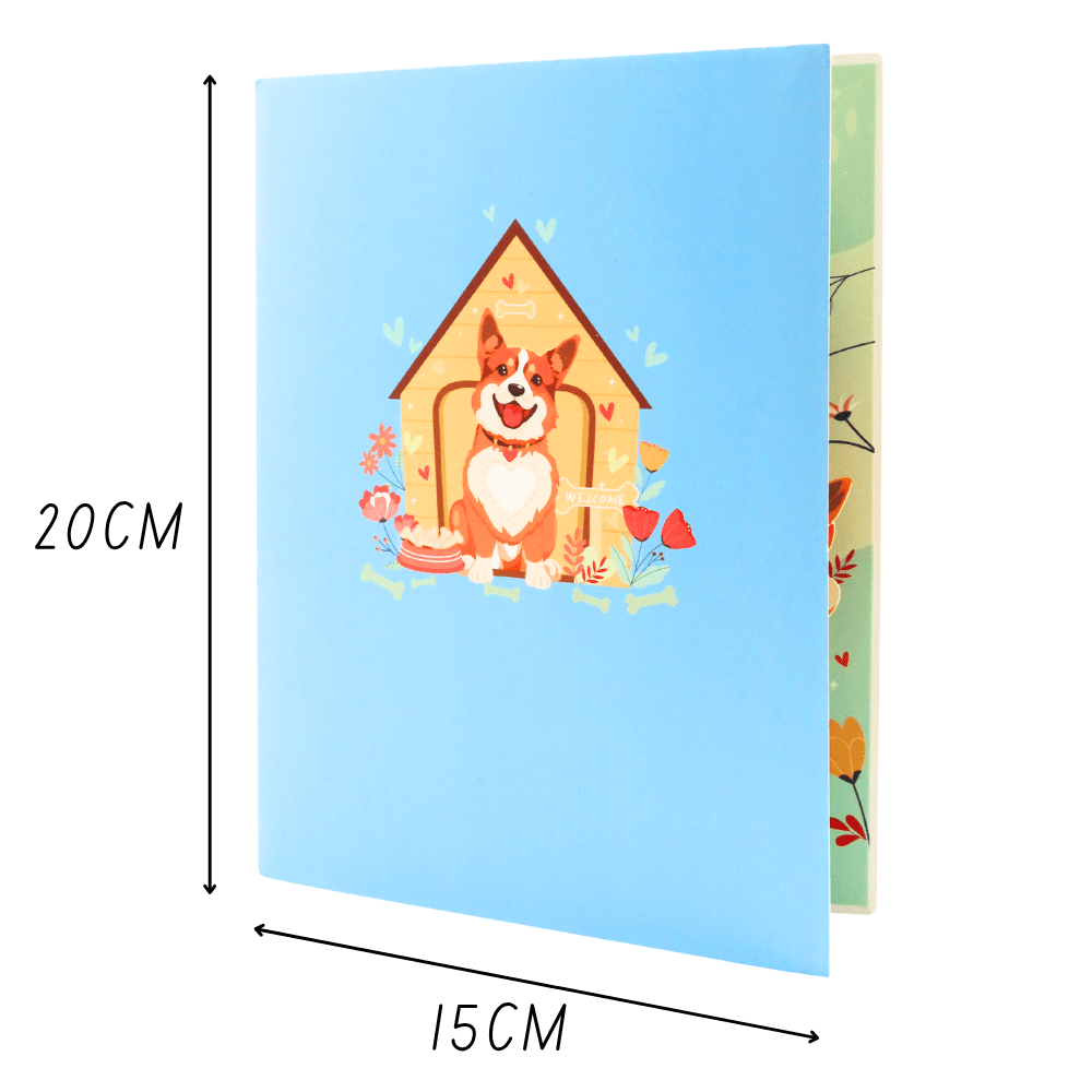 3D Pop - Up Karte Corgi Hund - DORAFIORA