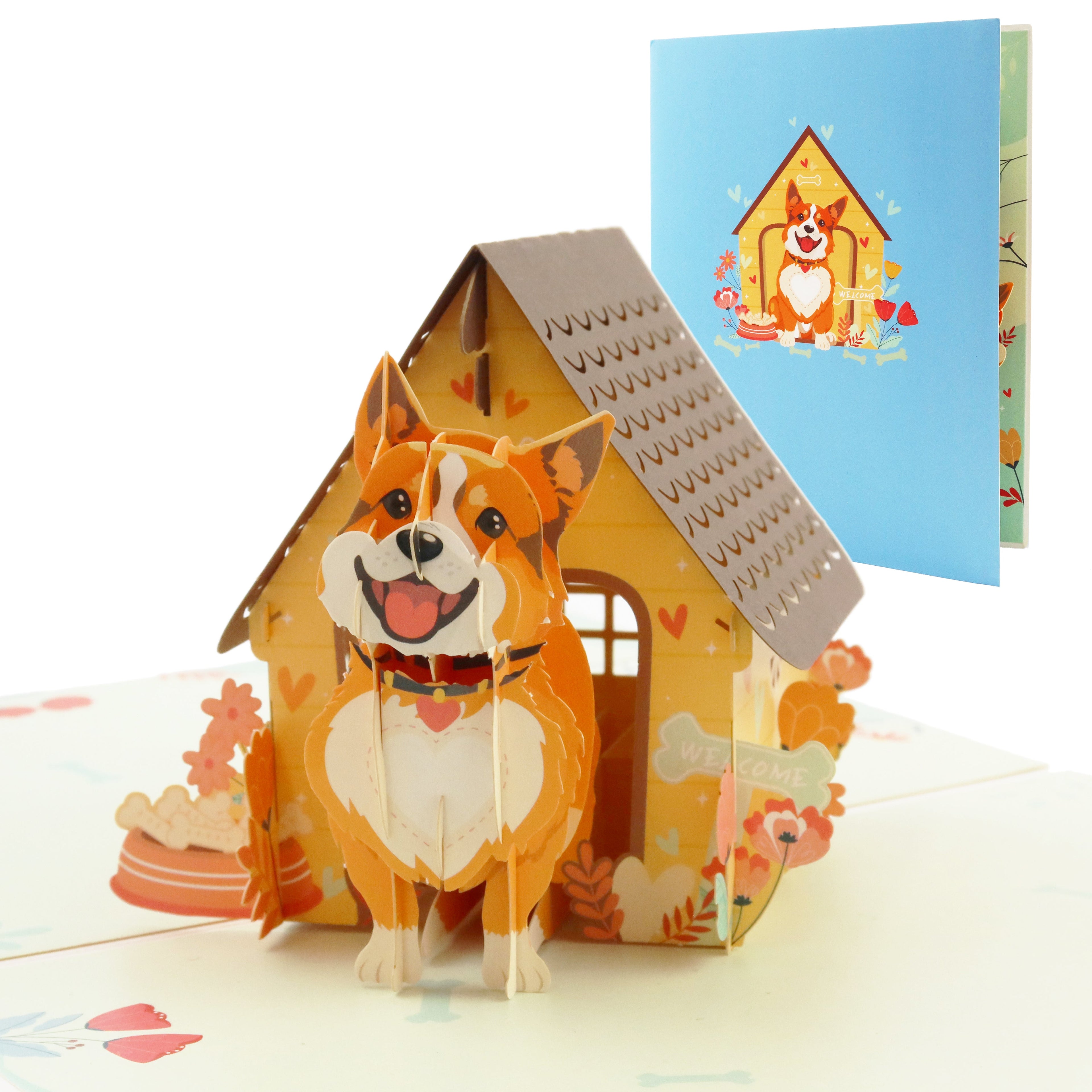 3D Pop - Up Karte Corgi Hund - DORAFIORA
