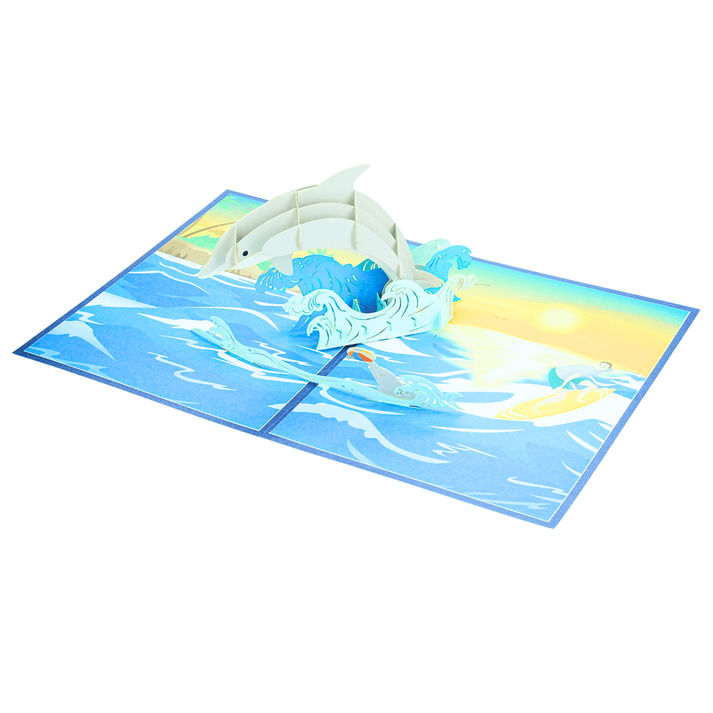 3D Pop - Up Karte Delfin - DORAFIORA