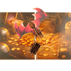 3D Pop - Up Karte Drache mit Schatztruhe - DORAFIORA