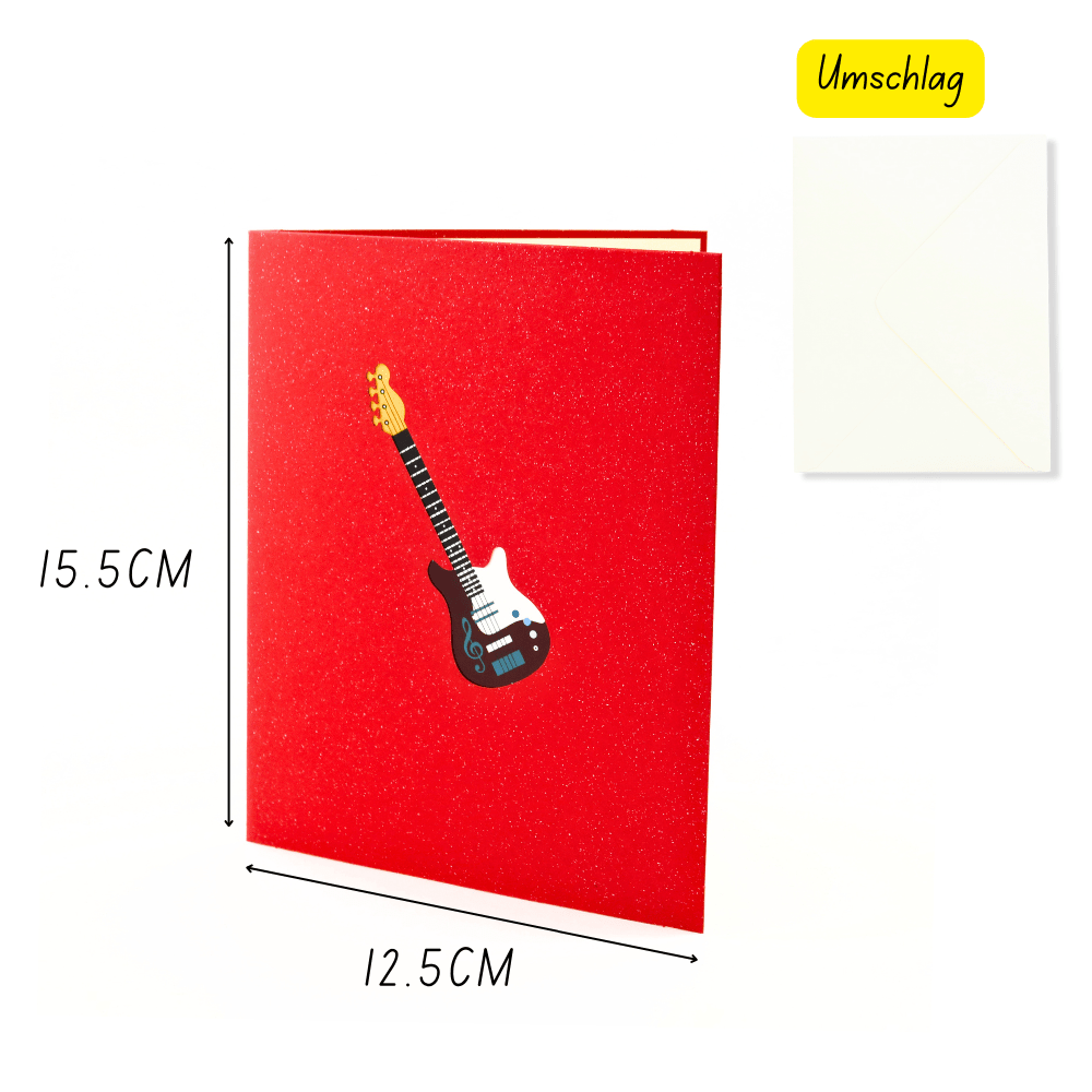 3D Pop - Up Karte E - Gitarre - DORAFIORA