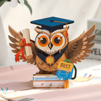 3D Pop - Up Karte Eule Abschlusskarte - DORAFIORA