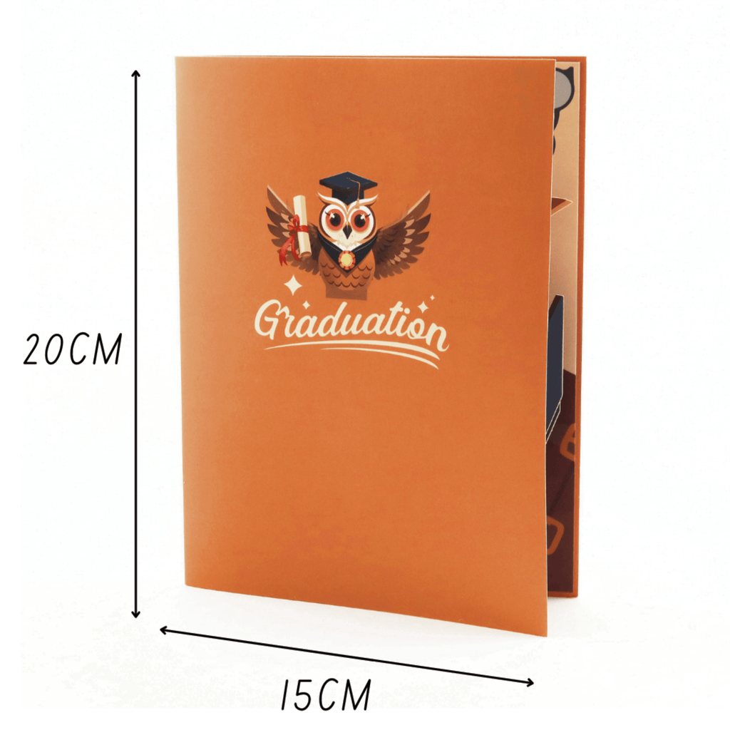 3D Pop - Up Karte Eule Abschlusskarte - DORAFIORA