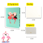 3D Pop - Up Karte Flamingo - DORAFIORA