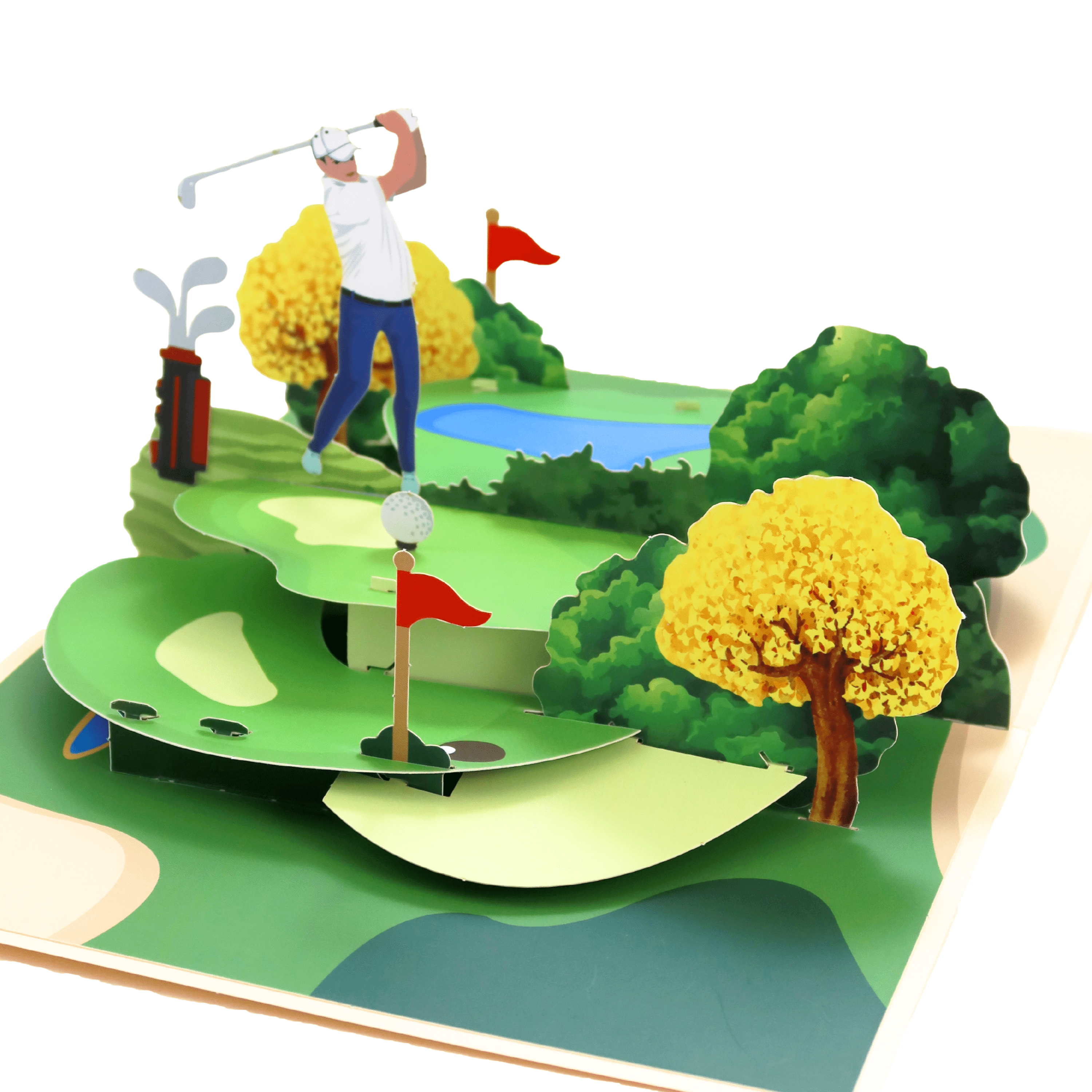 3D Pop - Up Karte Golfer - DORAFIORA
