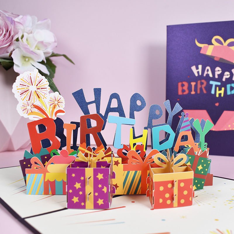 3D Pop - Up Karte Happy Birthday - DORAFIORA