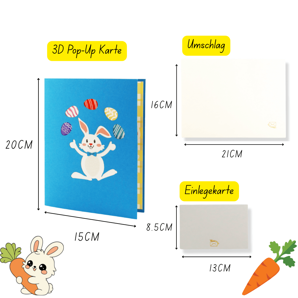 3D Pop - Up Karte Hase - DORAFIORA