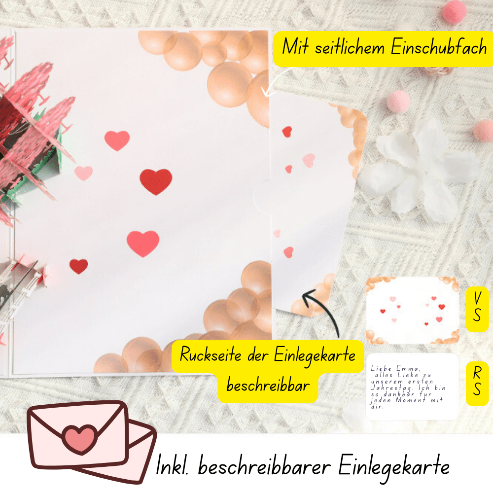 3D Pop - Up Karte Herzbaum - DORAFIORA