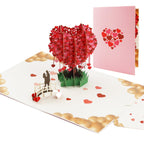 3D Pop - Up Karte Herzbaum - DORAFIORA